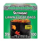 39 Gal  Lawn   Leaf Bags 100 Count Durable Outdoor Yard Cleaning High Quality