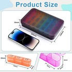 1pk Large Capacity 7 Day Pill Organizer 3x Daily Pill Box For Capsules Fish Oil