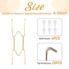 Bilillo 6 Pack Plate Hangers Wall Display 8-10  Stainless Steel Heavy Duty