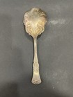 Vintage Silver Plate Wm A Rogers England Ornate Floral Pattern Serving Spoon 9   