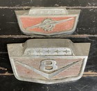 Super Cool Pair Of V8 Early Vintage Ford Truck Radiator Ornaments Embelms Badges