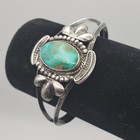 Vintage Navajo Bracelet Royston Turquoise Stone Silver Old Pawn Cuff Gemstone
