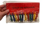 60 Total 3  Inch Clip On Key Chains - Assorted Colors - Cheap Wholesale Lot Set