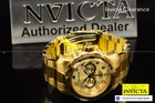 Invicta Pro Diver Scuba 48mm Chronograph Mens Gold Dial Gold Tone Ss Watch