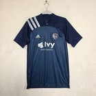 Sporting Kansas City Jersey Men s M Navy Adidas 2020 Swiss Dots Soccer Read