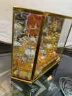 Silver And Gold Money Trees Glass Cabinet Feng Shui