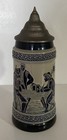  Vintage Thewalt German Beer Stein Lidded 1894 Original Mold West Germany Cobalt