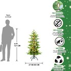 4ft Pre-lit Artificial Christmas Tree With 100 Lights Aspen Fir Small Fake Tree