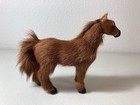 Small 4 5    Brown Horse Figure With Real Hair Damaged Foot