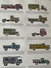 Vintage Classic Trucks Old Poster La France Texaco Kenworth Mack Peterbilt Ford