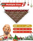 2 Pack Dog Christmas Bandana Triangle Printing Plaid Pet Scarf Bibs Kerchief Set
