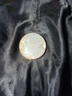 Vintage Mother Of Pearl And Brass Powder Compact Mirror 