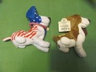 2 Vintage Applause Hush Puppies Hound Dogs Bean Bag Plush Stuffed Animal 