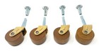 Metal Magery Medium 1 5 8  Hardwood Casters Pack Of 4 Vintage Antique Black 