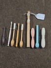Old Antique Vintage Sewing Multi-tool Bobbin Thread Spools Needle Case Mixed Lot