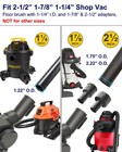 Portek 1-7 8  2-1 2  1-1 4  Floor Brush Head For Shop Vac Wet 11 2   Black