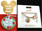 True Love Conquers All Alex Ani Bracelet Disney Park Aurora Rose Gold Two Sided
