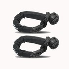 2 Pack Synthetic Soft Shackle Rope 1 2 Inch X 22 Inch Offroad Soft Black