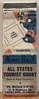 All States Tourist Court Lakeland Fl Florida Vintage Matchbook Cover