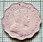 India British King Edward Vii 1909 1 Anna Scalloped Edge Bombay Mint Km  504