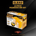 12 Pack Pegboard Bins Parts Storage Tool Workbench Bins For Screws Nuts Bolts