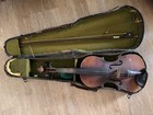 Vintage Violin 4 4 W  Case   Bow  Labeled Stradiuarius 1727