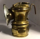 Vintage Brass Carbide Miners Lamp Auto Lite Cleaned