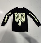 Babygap Halloween Skeleton Pajamas Glow In The Dark  Organic Cotton Size 6  Guc