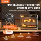Vevor 2-tier Commercial Food Warmer Display Countertop Pizza Cabinet With Light