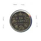 1872 H Canada 25c Cent Canadian Silver Coin Queen Victoria