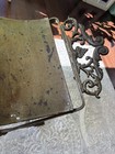 Vintage Art Deco Scrolled Motif Metal Bench Stool Oscar Bruno Bach Inspired