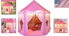 Princess Play Tent Kids Castle Indoor Outdoor Large With Star Lights For Chil   