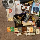 4lb Junk Drawer Lot Vtg Treasure Match Book Boxes Titos Tumi Bags Travel Sticker