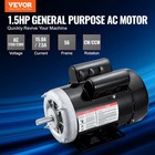 Vevor 1 5hp Electric Motor 3450 Rpm Ac 115v 230v 56 Frame Air Compressor Motor
