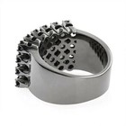 3ct Lab-created Diamond Black Four Row Men Engagement Ring 14k Black Gold Plated