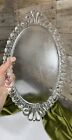 Gorgeous Vintage Pressed Glass Vanity Tray Perfume Tray Ornate Design     