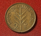Palestine 2 Mils 1927 Bronze Coin Km 2 T9938