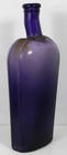 C1880 Deep Purple   Crude    Quart  Strap Side  Whiskey Flask