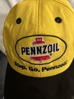 Pennzoil Racing  Cap   Hat   Yellow   Black   Stop Go Pennzoil - Made In The Usa
