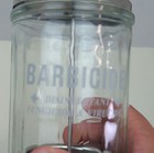 Vintage Barbicide 24 Oz Glass Disinfectant Jar Salon Barber Sterilizer Container