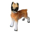 Small Porcelain Boxer Dog Standing Figurine 2 5  Tall Vintage Japan 1940s