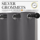 Nicetown Grey Blackout Curtains For Bedroom 42  Wide X 63  Long 2 Panels