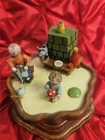 Thornes Anri Carved Rotating Wooden Music Box Baby Ball Toy Mom Knitting Cat 4 