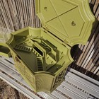 Vintage Sewing Box Max Klein Avocado Green W  Notion Tray   Extra Accessories