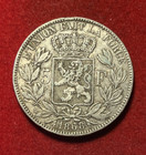Belgium 5 Francs 1868 Silver Coin Km 24 T6376