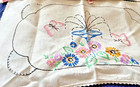 Vintage Small Lot Of Dresser Scarves  Preprinted   Embroidered  Mixed Sizes