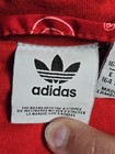 Adidas Jacket Youth Large Red Hooded Full Zip Logo Trefoil Windbreaker 13-14y