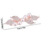 Fashion Women Crystal Hair Clips Barrette Rhinestone Rose Flower Spring Hairpins