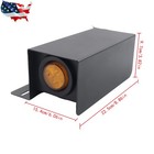 1pc Steel Trailer Light Boxes Housing Kit With 6-inch Oval Led Tail Lights