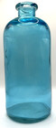 Aqua Blue Glass Bottle Vase 10  Decorative Coastal Sea Glass Style Home Decor